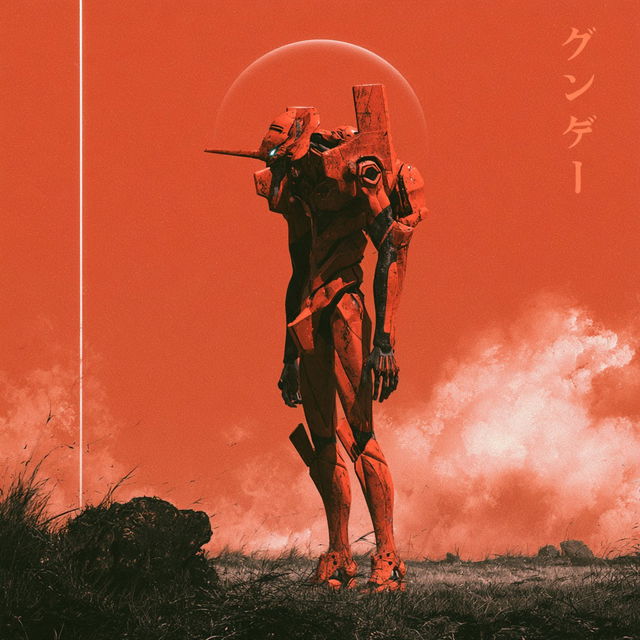 Evangelion style, Midjourney V8.2, render 3 of 4