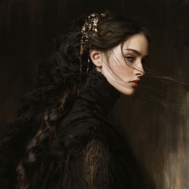 Eve Ventrue style, Midjourney V8.2, render 1 of 4
