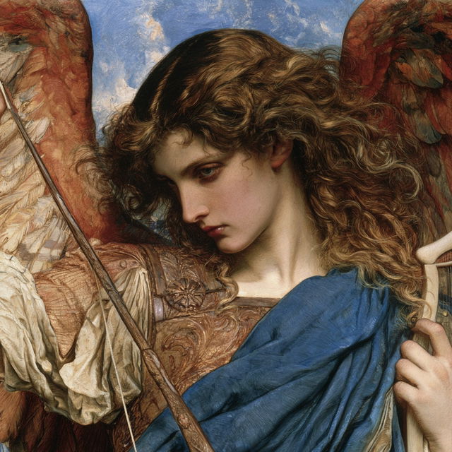 Evelyn De Morgan style, Midjourney V8.2, render 2 of 4