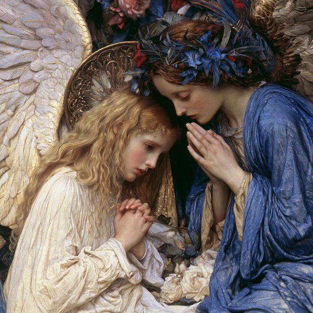Evelyn De Morgan style, Midjourney V8.2, render 3 of 4