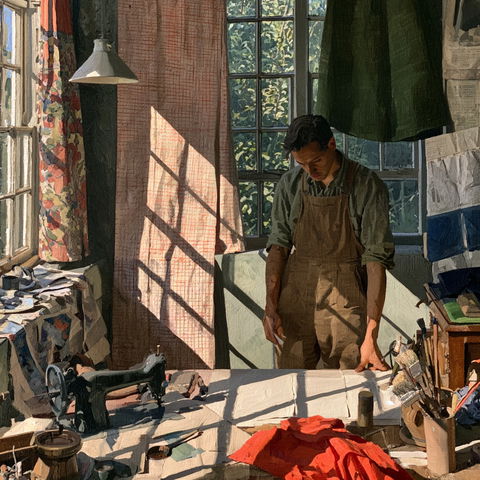 Evelyn Dunbar style (Painters), Midjourney V8.2