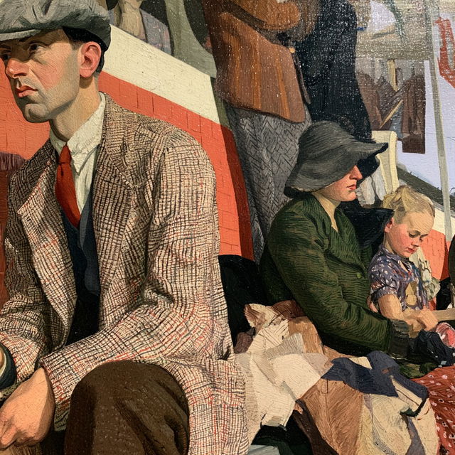 Evelyn Dunbar style, Midjourney V8.2, render 3 of 4