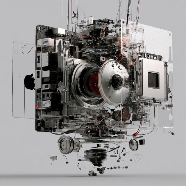 Exploded assembly style, Midjourney V8.2, render 1 of 4