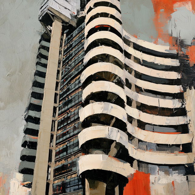 Expressionist architecture style, Midjourney V8.2, render 4 of 4