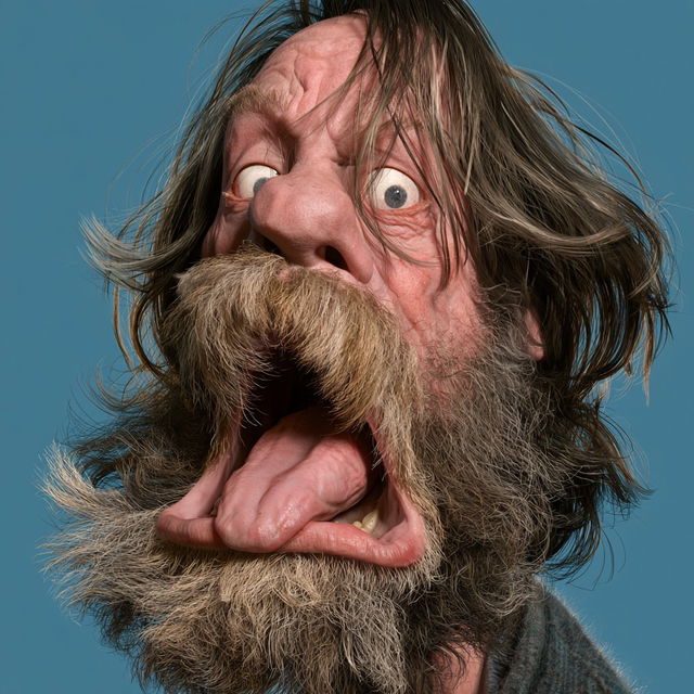 Extreme caricature style, Midjourney V8.2, render 3 of 4