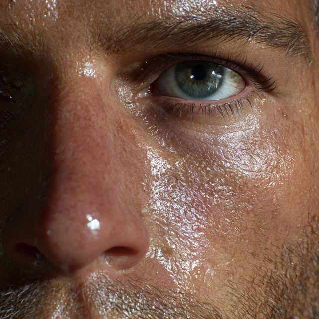 Extreme close-up portrait style, Midjourney V8.2, render 2 of 4