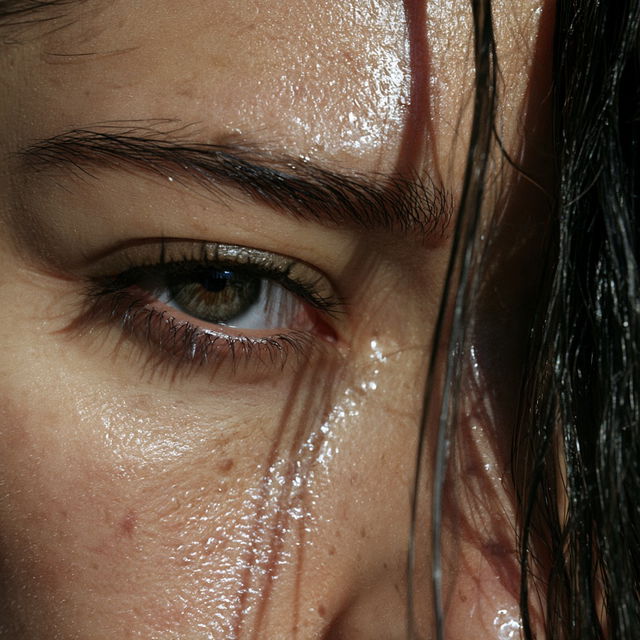 Extreme close-up portrait style, Midjourney V8.2, render 1 of 4