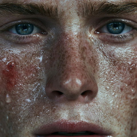 Extreme close-up portrait style (Techniques), Midjourney V8.2