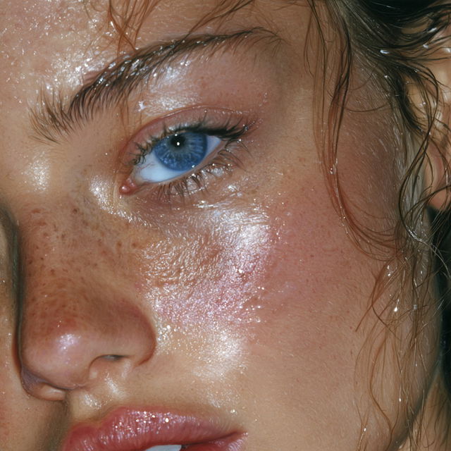 Extreme close-up portrait style, Midjourney V8.2, render 3 of 4
