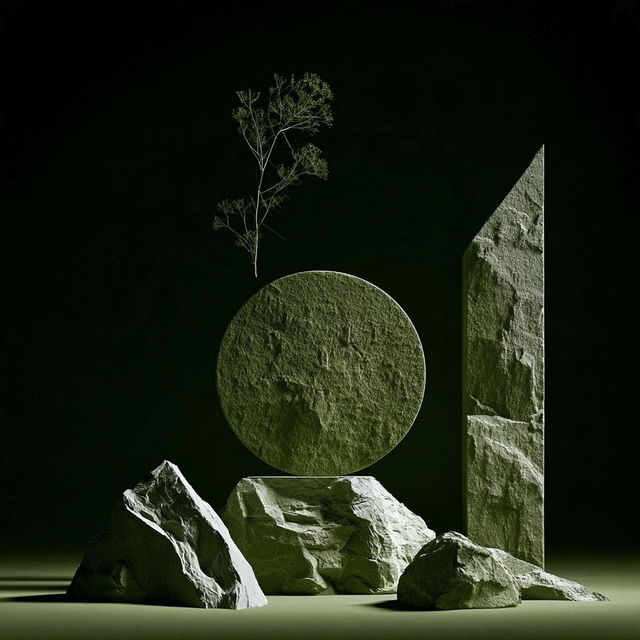Petroglyphic Brutalism style, Midjourney V8.2, render 3 of 4