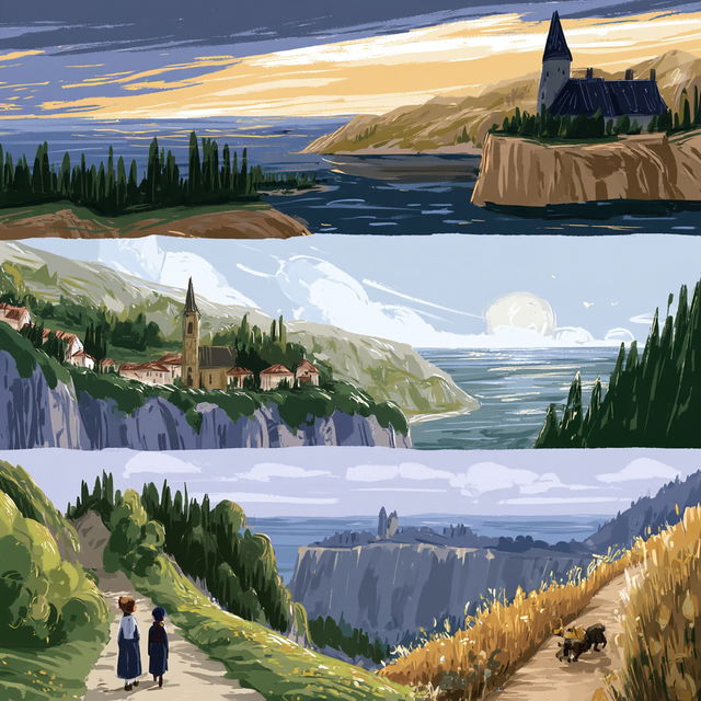 Valleygouache style, Midjourney V8.2, render 2 of 4