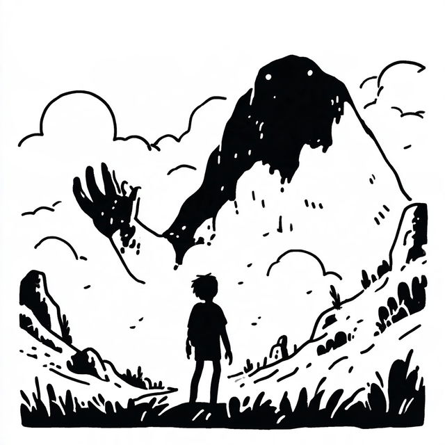 Tiny Titan Ink style, Midjourney V8.2, render 4 of 4