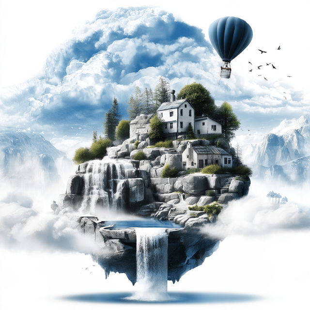 Cloudstep Alpinism style, Midjourney V8.2, render 1 of 4