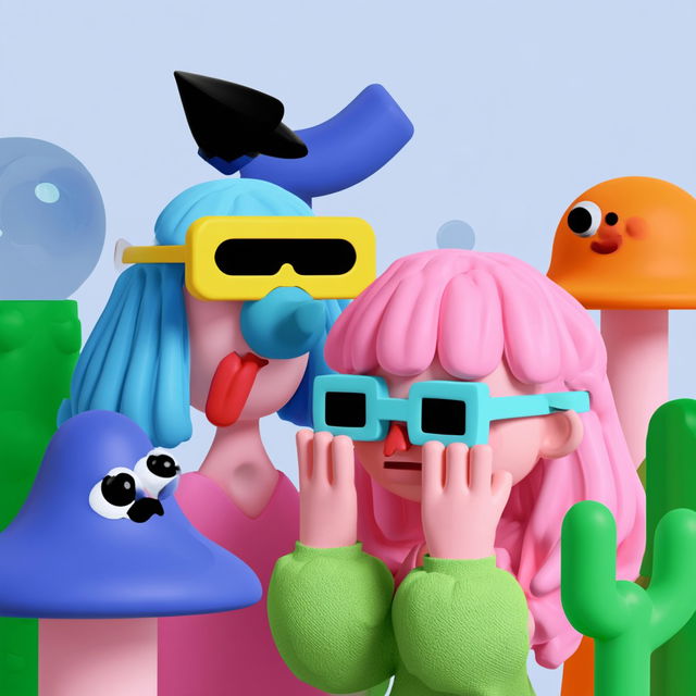 Bubbleburin style, Midjourney V8.2, render 4 of 4