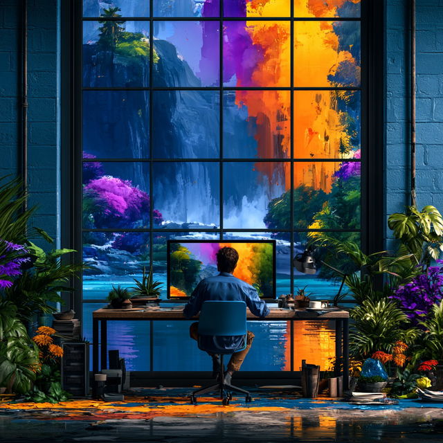 Splattergouache style, Midjourney V8.2, render 3 of 4