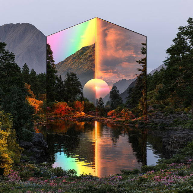 Stratified Mirrorcut style, Midjourney V8.2, render 2 of 4