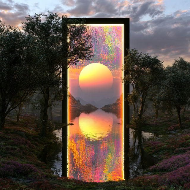 Stratified Mirrorcut style, Midjourney V8.2, render 3 of 4
