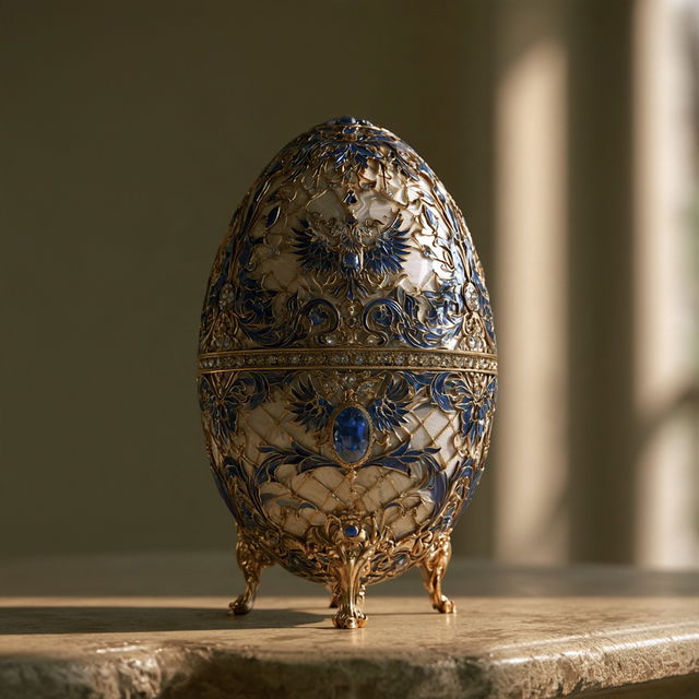 Faberge egg style, Midjourney V8.2, render 4 of 4