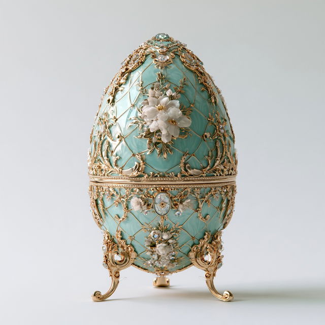 Faberge egg style, Midjourney V8.2, render 3 of 4