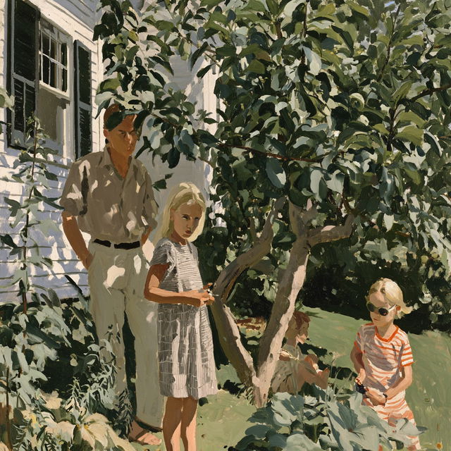 Fairfield Porter style, Midjourney V8.2, render 2 of 4