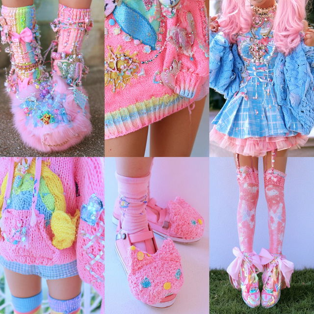 Fairy Kei fashion style, Midjourney V8.2, render 3 of 4
