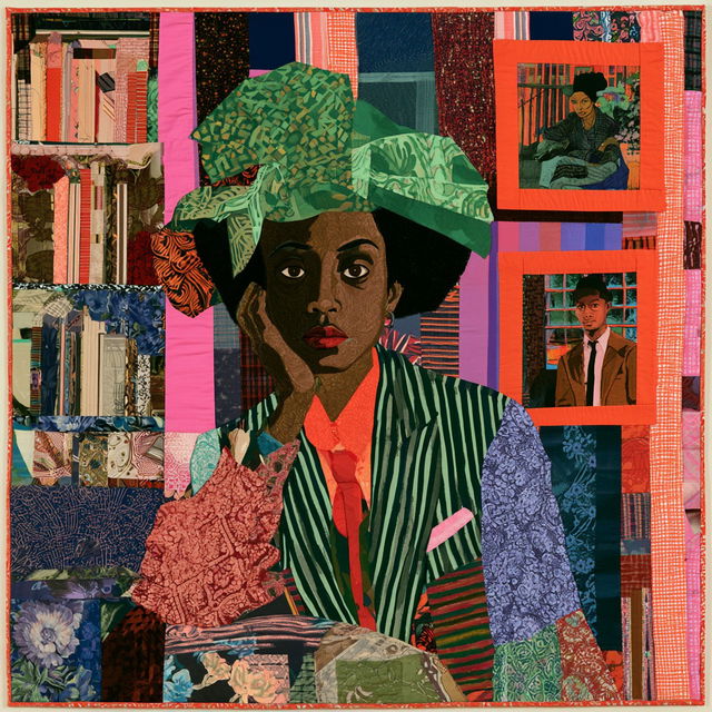 Faith Ringgold style, Midjourney V8.2, render 2 of 4