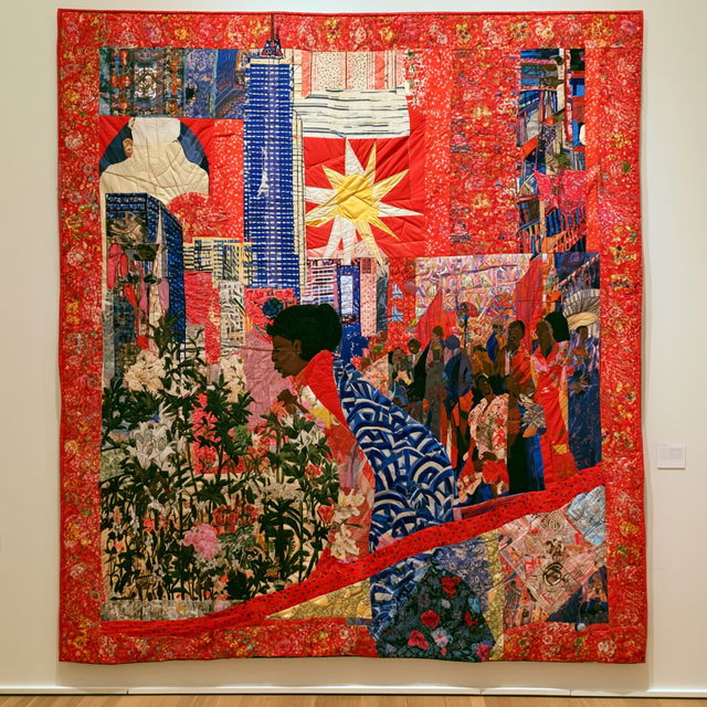 Faith Ringgold style, Midjourney V8.2, render 4 of 4