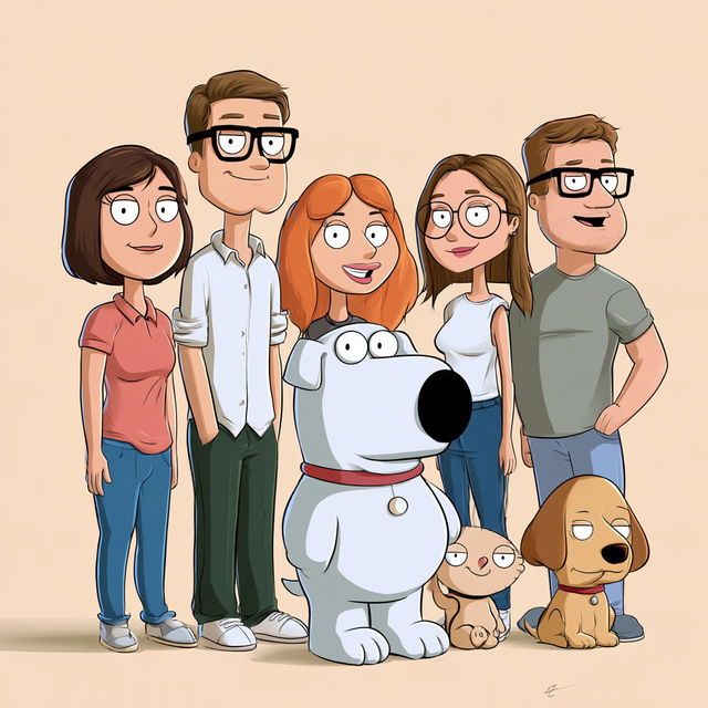 Family Guy style, Midjourney V8.2, render 2 of 4