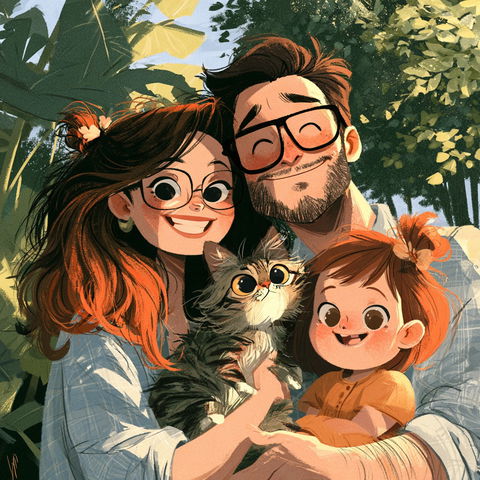 Family portrait style (Techniques), Midjourney V8.2