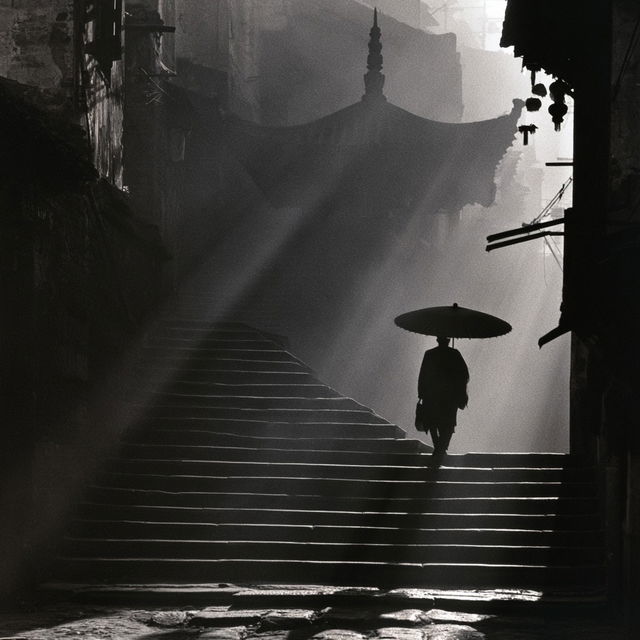 Fan Ho style, Midjourney V8.2, render 2 of 4