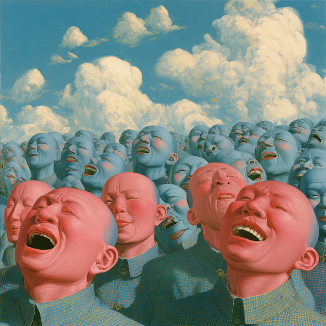 Fang Lijun style, Midjourney V8.2, render 2 of 4