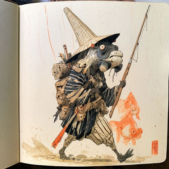 Farel Dalrymple style, Midjourney V8.2, render 4 of 4