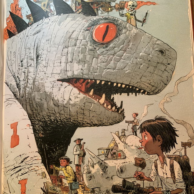 Farel Dalrymple style, Midjourney V8.2, render 3 of 4
