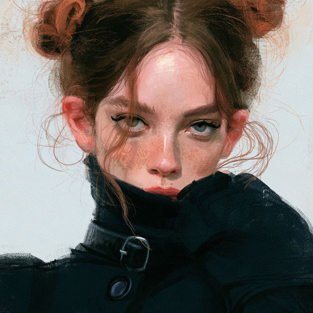 Fashion portrait style, Midjourney V8.2, render 4 of 4