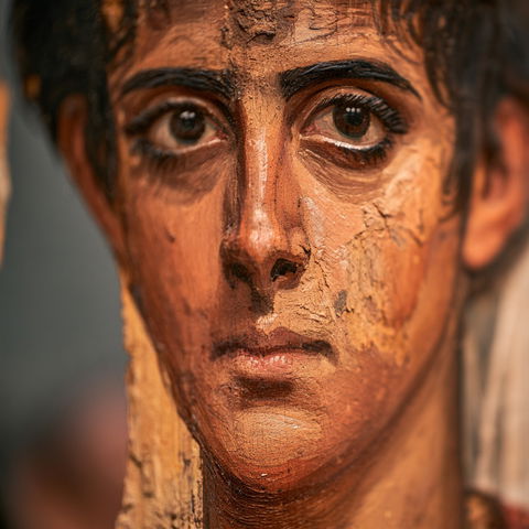 Fayum portrait style (Genres), Midjourney V8.2