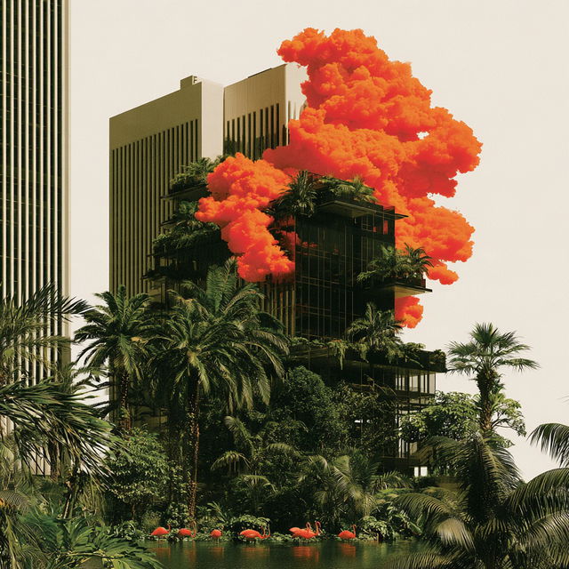 Tropicollage style, Midjourney V8.2, render 2 of 4