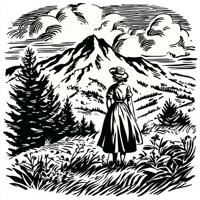 Linocut Serpentism style, Midjourney V8.2, render 2 of 4