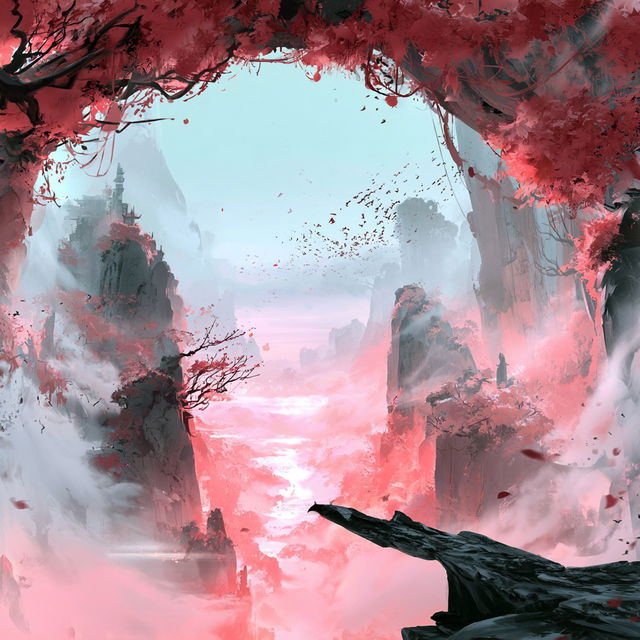 Kunlun Petalism style, Midjourney V8.2, render 1 of 4