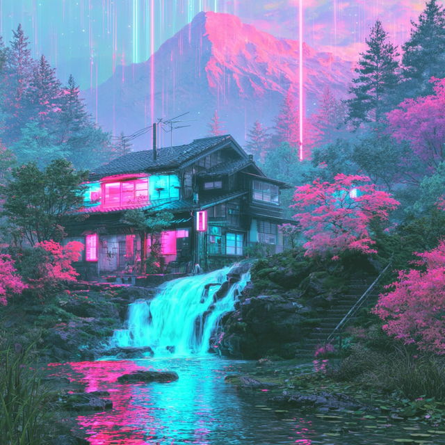 Electric Watergrain style, Midjourney V8.2, render 3 of 4