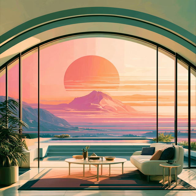 Faceted Tropicisme style, Midjourney V8.2, render 4 of 4