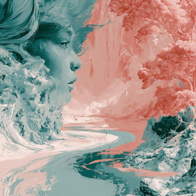 Larimar Driftpainting style, Midjourney V8.2, render 1 of 4