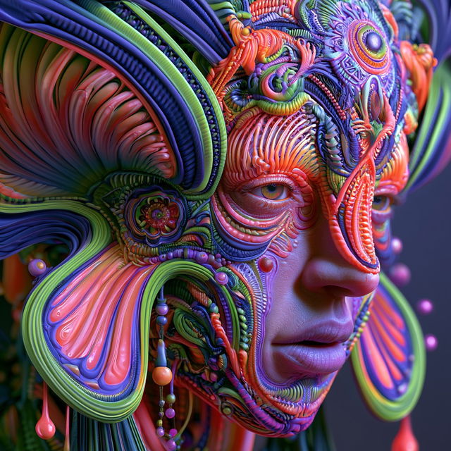 Coralloid Claymation style, Midjourney V8.2, render 4 of 4