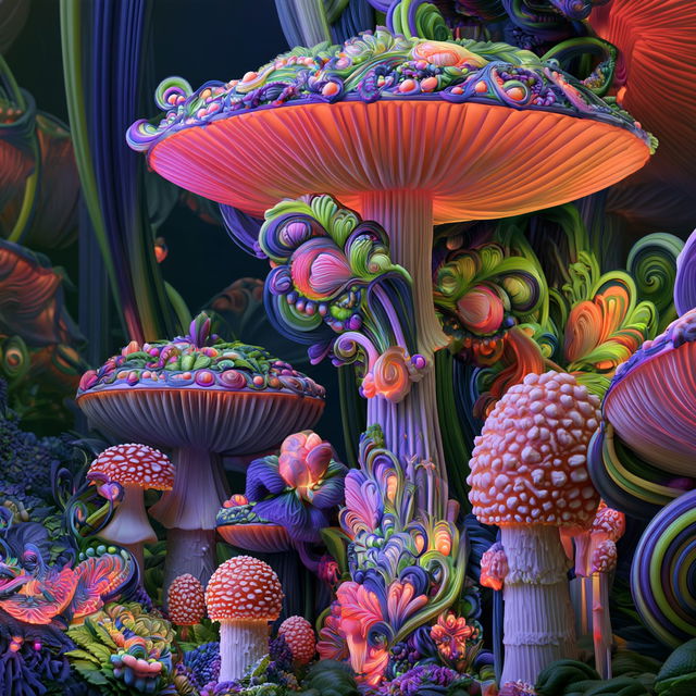 Coralloid Claymation style, Midjourney V8.2, render 3 of 4