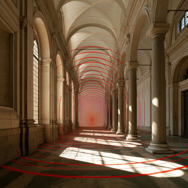 Felice Varini style, Midjourney V8.2, render 1 of 4