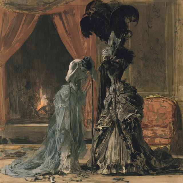 Felicien Rops style, Midjourney V8.2, render 3 of 4