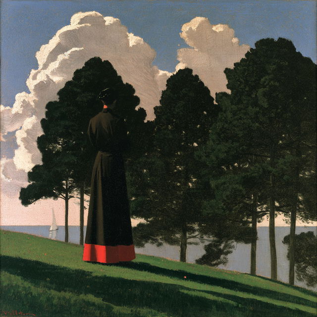 Felix Vallotton style, Midjourney V8.2, render 3 of 4