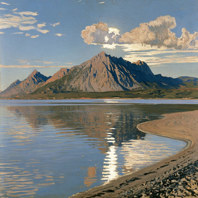 Ferdinand Hodler style, Midjourney V8.2, render 2 of 4