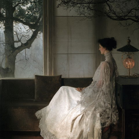 Fernand Khnopff style (Painters), Midjourney V8.2