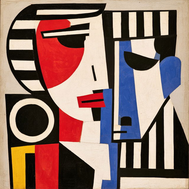 Fernand Leger style, Midjourney V8.2, render 2 of 4