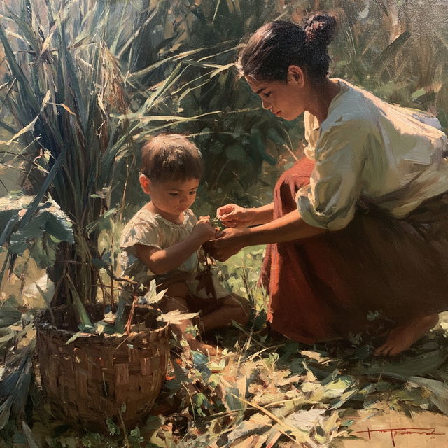Fernando Amorsolo style, Midjourney V8.2, render 3 of 4